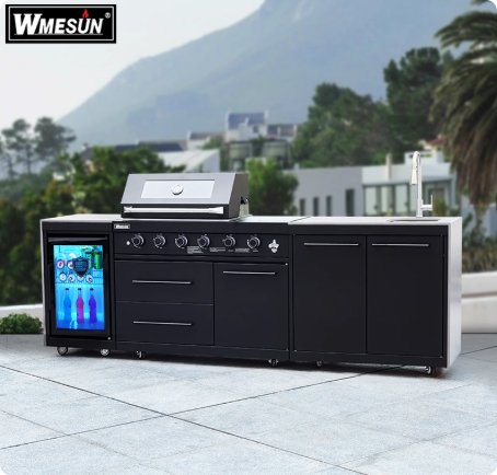 维默昇不锈钢烧烤炉家用木炭烧烤架户外超大号烧烤台定制