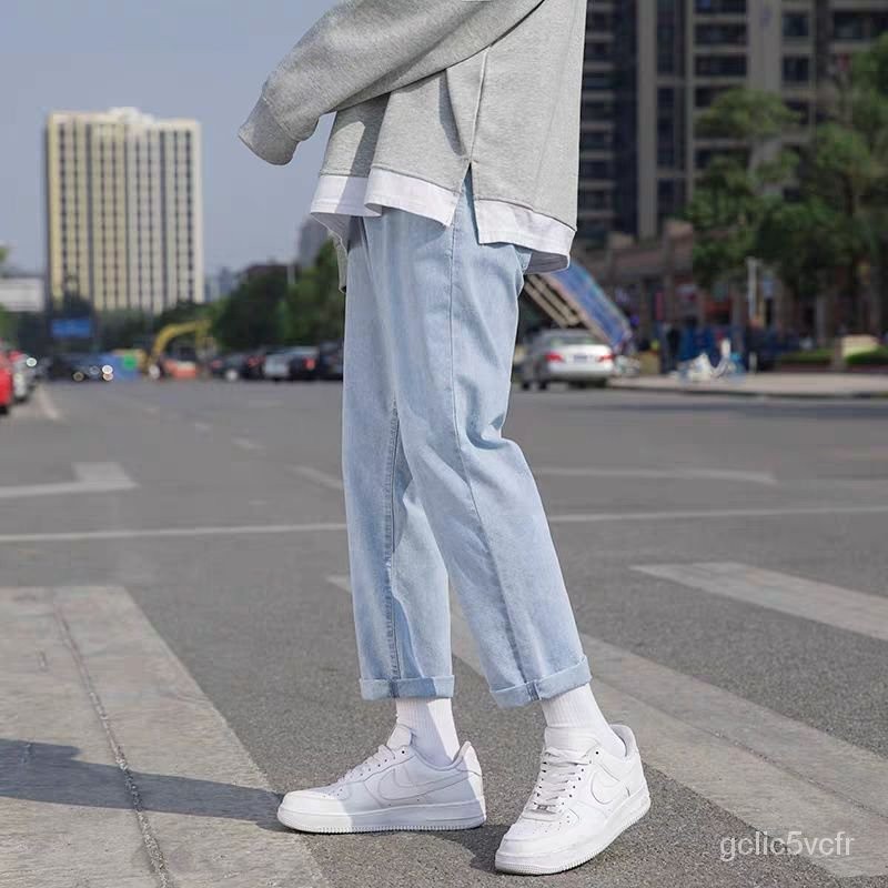 牛仔裤男女可穿 牛仔裤女 男士裤子 宽松裤子 直筒裤 长裤 休闲裤 阔腿裤 九分裤 牛仔裤男 阔腿宽裤 大码裤 裤子 裤