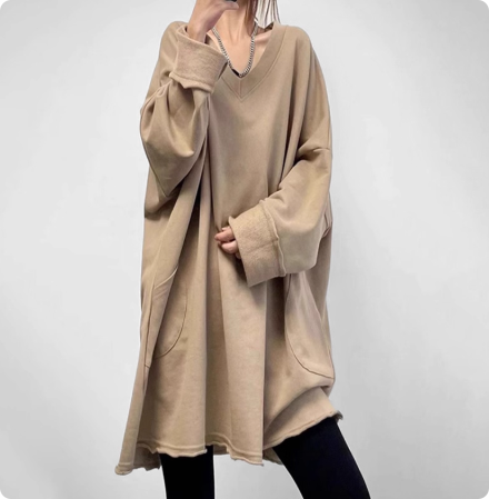 轻奢女装秋季新款时尚上衣气质文艺百搭宽松V领卫衣